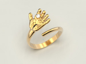 Baby hand ring 2 3D 프린트 모델