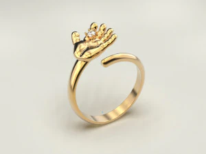 Baby hand ring 2 3D Print Model