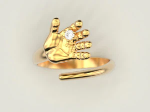 Baby hand ring 2 3D Print Model
