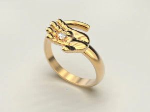 Baby hand ring 2 3D Print Model