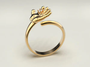 Baby hand ring 2 3D Print Model
