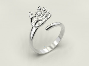 Baby hand ring 2 3D Baskı Modeli