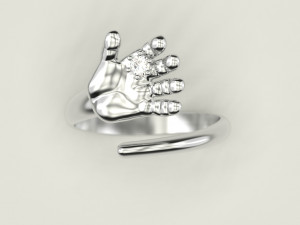 Baby hand ring 2 3D Baskı Modeli