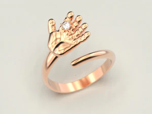 Baby hand ring 2 3D Print Model
