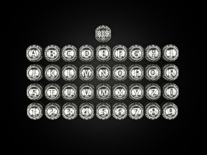 Beads letters and numbers Modèles 3D en vedette