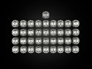 Beads letters and numbers 3D Print Model