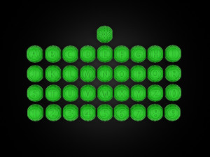 Beads letters and numbers Modèles 3D en vedette