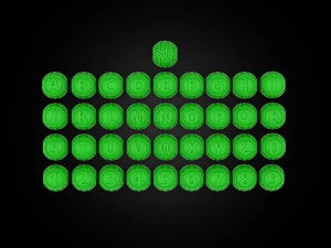 Beads letters and numbers 3D Print Model