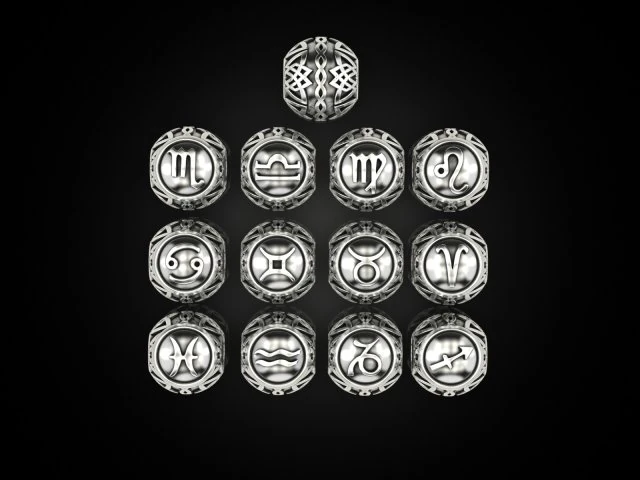 Beads zodiac signs 3D Print Model .c4d .max .obj .3ds .fbx .stl .blend 