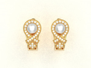 Beautiful pearl earrings 3D Принт Модель