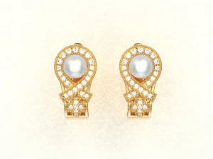 Beautiful pearl earrings 3D Print Model