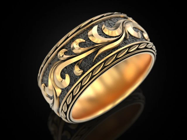 Beautiful wedding ring 3D Print Model .c4d .max .obj .3ds .fbx .stl .blend 