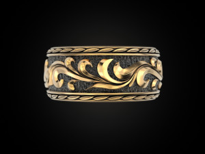 Beautiful wedding ring Modèles 3D en vedette