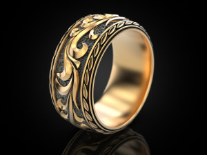 Beautiful wedding ring Modèles 3D en vedette