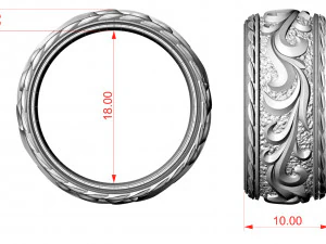 Beautiful wedding ring 3D Print Model