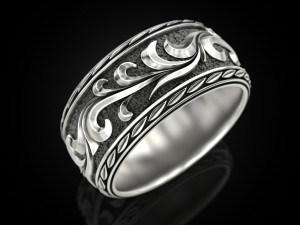 Beautiful wedding ring Modèles 3D en vedette