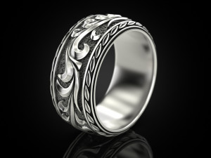 Beautiful wedding ring Modèles 3D en vedette