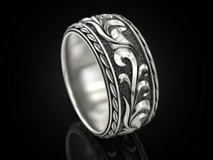 Beautiful wedding ring Modèles 3D en vedette