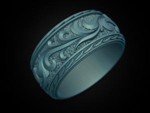 Beautiful wedding ring Modèles 3D en vedette