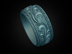 Beautiful wedding ring Modèles 3D en vedette