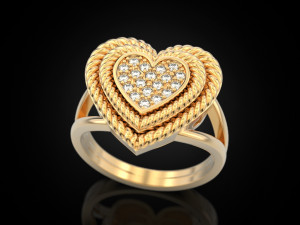 Big Heart Ring 3D Baskı Modeli