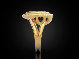 Big Heart Ring 3D Baskı Modeli