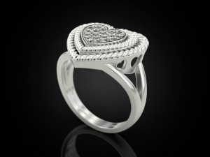 Big Heart Ring 3D Baskı Modeli
