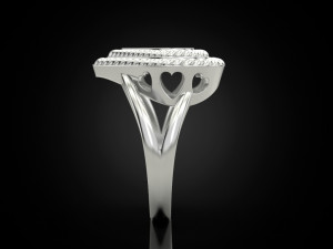 Big Heart Ring 3D Baskı Modeli