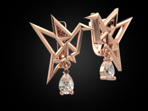 Bird earrings Modèles 3D en vedette