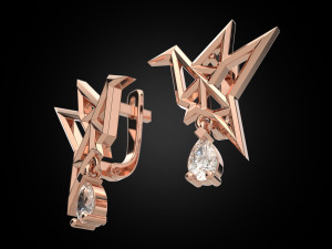 Bird earrings Modèles 3D en vedette