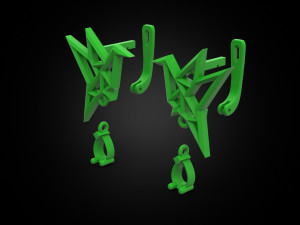Bird earrings Modèles 3D en vedette
