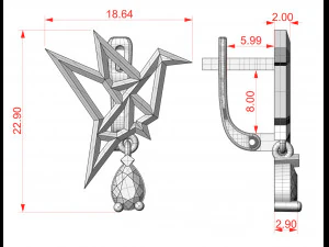 Bird earrings 3D Print Model