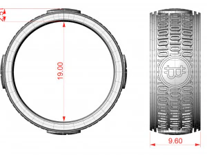 比特币零和一环 3D 打印模型