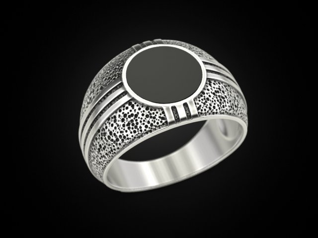 Blackened and Onyx Ring 3D 프린트 모델 .c4d .max .obj .3ds .fbx .stl .blend 