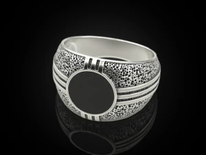 Blackened and Onyx Ring 3D Print Model