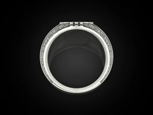 Blackened and Onyx Ring 3D Print Model