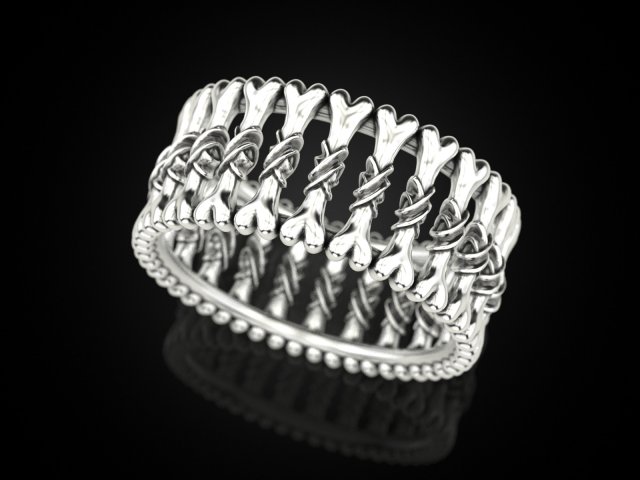 Bone ring Modelo de impresión 3D .c4d .max .obj .3ds .fbx .stl .blend 