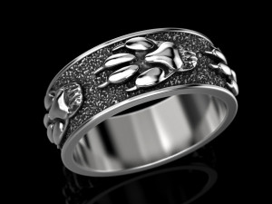 Ring wolf paw Modèles 3D en vedette