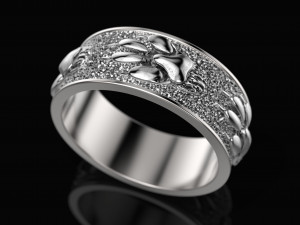 Ring wolf paw 3D 打印模型