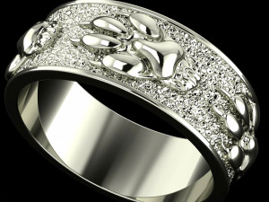 Ring wolf paw 3D 打印模型