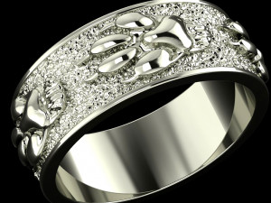 Ring wolf paw 3D 打印模型