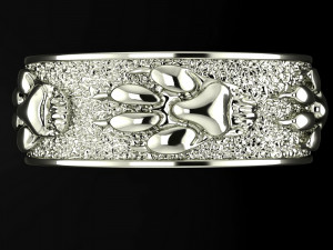 Ring wolf paw 3D 打印模型