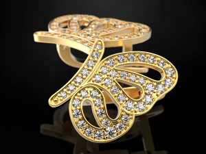 Серьга-бабочка 3D Принт Модель