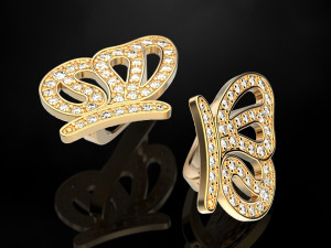 Butterfly earring 3D 프린트 모델