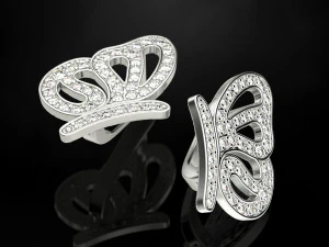 Серьга-бабочка 3D Принт Модель