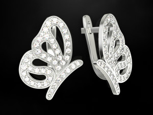 Butterfly earring 3D 프린트 모델