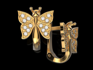 Butterfly earring 2 Modelo de Impressão 3D