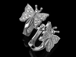 Butterfly earring 2 Modelo de Impressão 3D