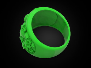 Skulls ring Modèles 3D en vedette