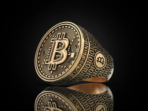 Coolest Bitcoin ring 3D Print Model